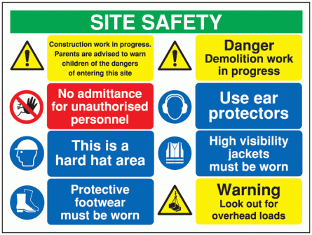 Construction Work/Look Out For Overhead... Site Signs