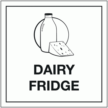 Dairy Fridge Sign (With Symbol)