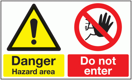 Danger Hazard Area/Do Not Enter Multi-Message Signs