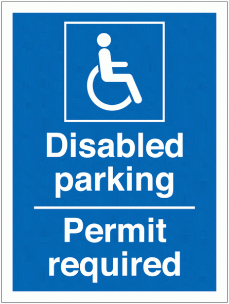 Disabled Parking Signs - Disabled Parking / Permit Required