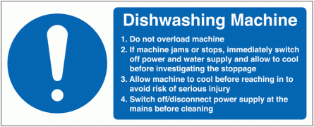 Dishwashing Machine Sign (With Symbol)