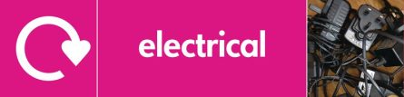 Electrical - WRAP Electrical Waste Recycling Pictorial Signs