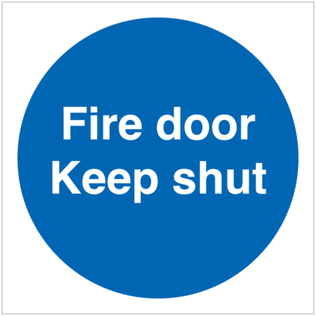 Fire Door Keep Shut Self-Adhesive Vinyl Sign - Single