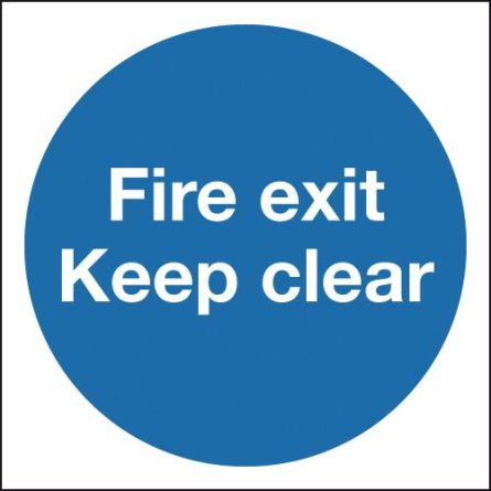 Fire Exit Keep Clear Signs