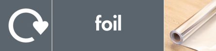 Foil - WRAP Metal Waste Recycling Pictorial Signs
