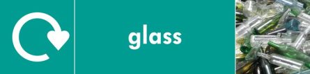 Glass - WRAP Glass Waste Recycling Pictorial Signs