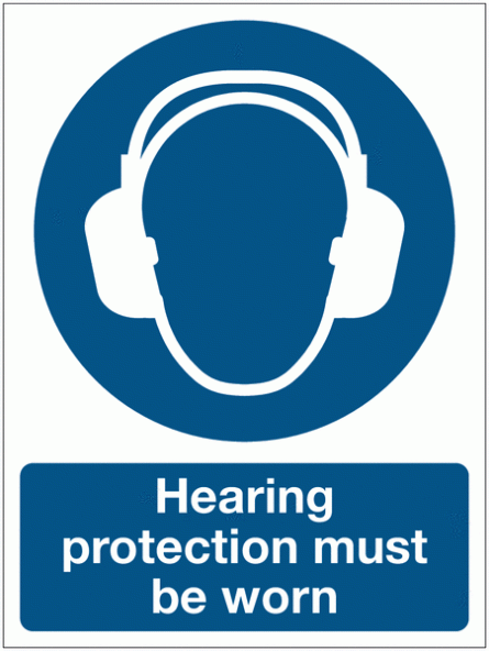Hearing Protection Must Be Worn Signs