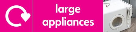 Large Appliances (WRAP Symbol) WRAP Recycling Pictorial Signs