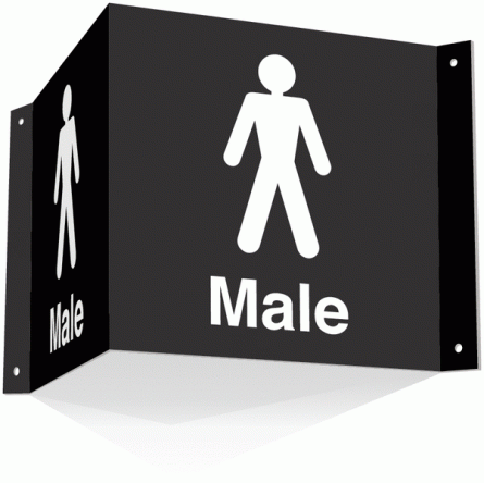 Male Toilet Projecting Signs