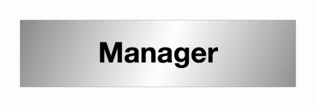 Manager Aluminium Door Signs