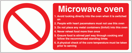 Microwave Oven Sign (With Symbol)