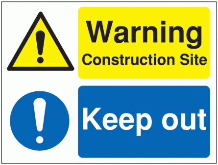 Multi-Message Site Signs - Warning Construction Site