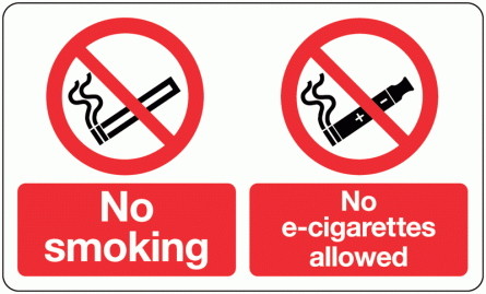 No Smoking/No E-Cigarettes Allowed Multi-Message Signs