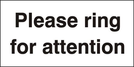Please Ring For Attention Sign