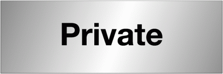 Private Aluminium Door Signs