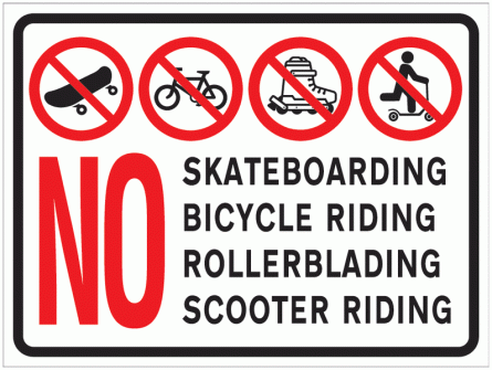 Prohibited Acts - NO Sign for Car Parks