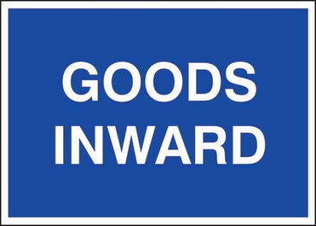 Public Information Signs Goods Inwards