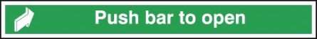 Push Bar To Open Sign