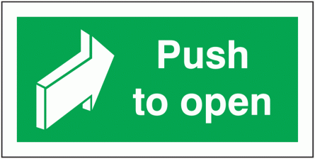 Push To Open & Back Arrow Signs