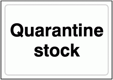 Quarantine Area Sign