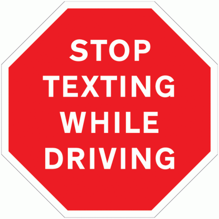 STOP Texting While Driving Sign