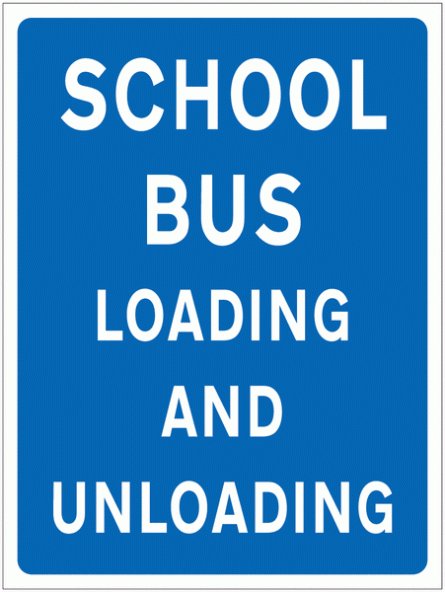 School Bus Loading Sign for Car Parks