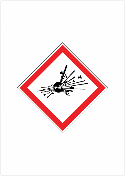 Single GHS COSHH Symbol Signs - Explosive 297 x 210 mm