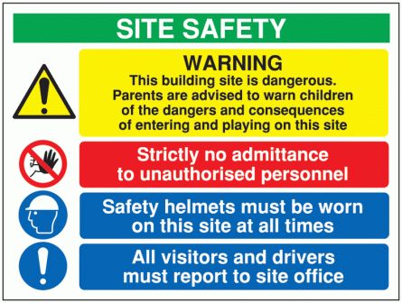 Site Safety Signs - Warning This Building Site is...