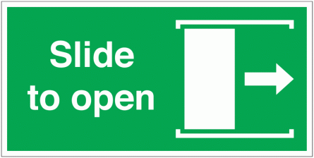 Slide To Open (Right Arrow) Signs