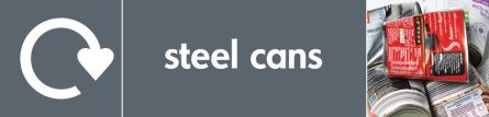 Steel Cans - WRAP Metal Waste Recycling Pictorial Signs