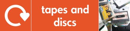 Tapes & Discs - WRAP Other Waste Recycling Pictorial Signs