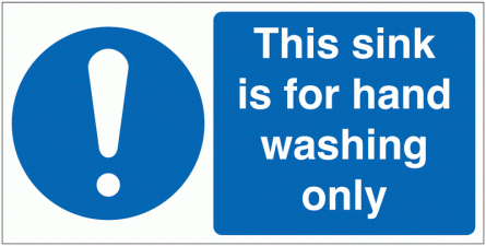 This Sink Is For Hand Washing Only Sign