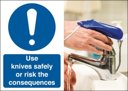 Use Your Knives Safely Consequence Safety Signs