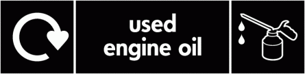Used Engine Oil - WRAP Automotive Waste Recycling Signs
