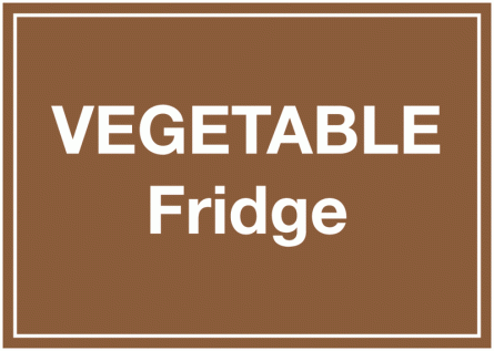 Vegetable Fridge Sign