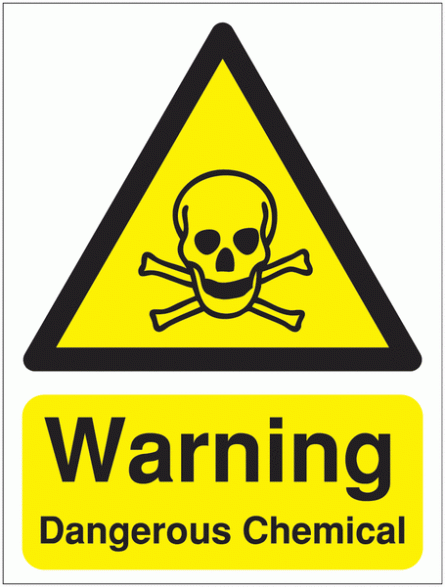 Warning Dangerous Chemicals Reflective Signs
