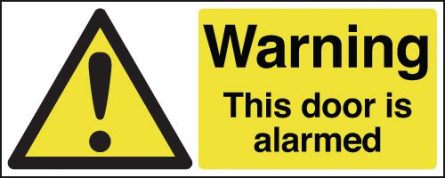 Warning This Door Is Alarmed Sign