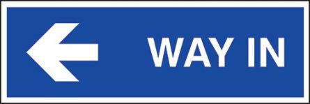 Way In (Arrow Left) Sign