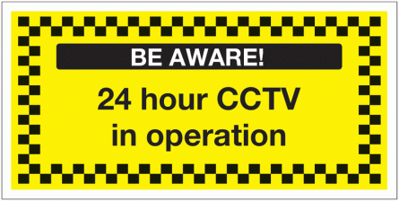 Banner Signs - 24 Hour CCTV in Operation