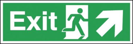 Exit Running Man Diagonal Up Arrow Right