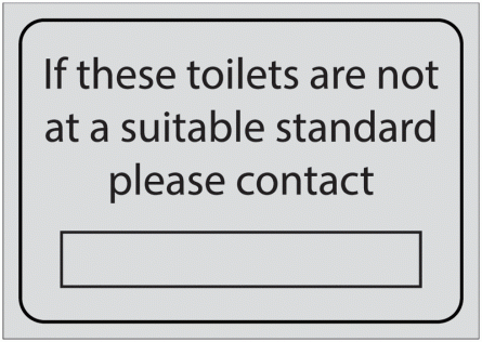 If These Toilets Are Not A Suitable Standard Signs