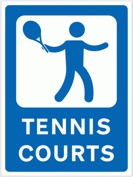 Tennis Court Sign