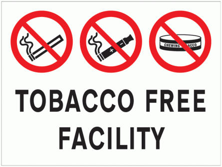 Tobacco Free Facility Sign