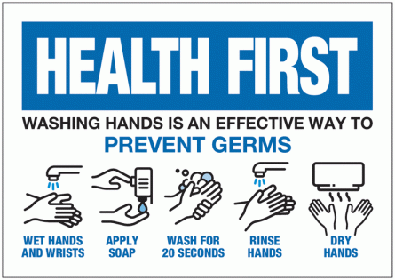 Washing Hands Is An Effective Way To Prevent Germs Sign