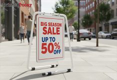 A1 Iron Pavement Swing Sign Printed With Graphics