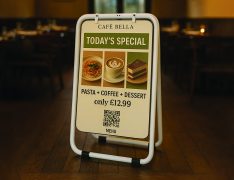 A1 Iron Pavement Swing Sign Printed With Graphics