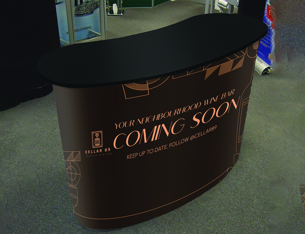 1500mm x 900mm Exhibition Pop Up Counter Desk