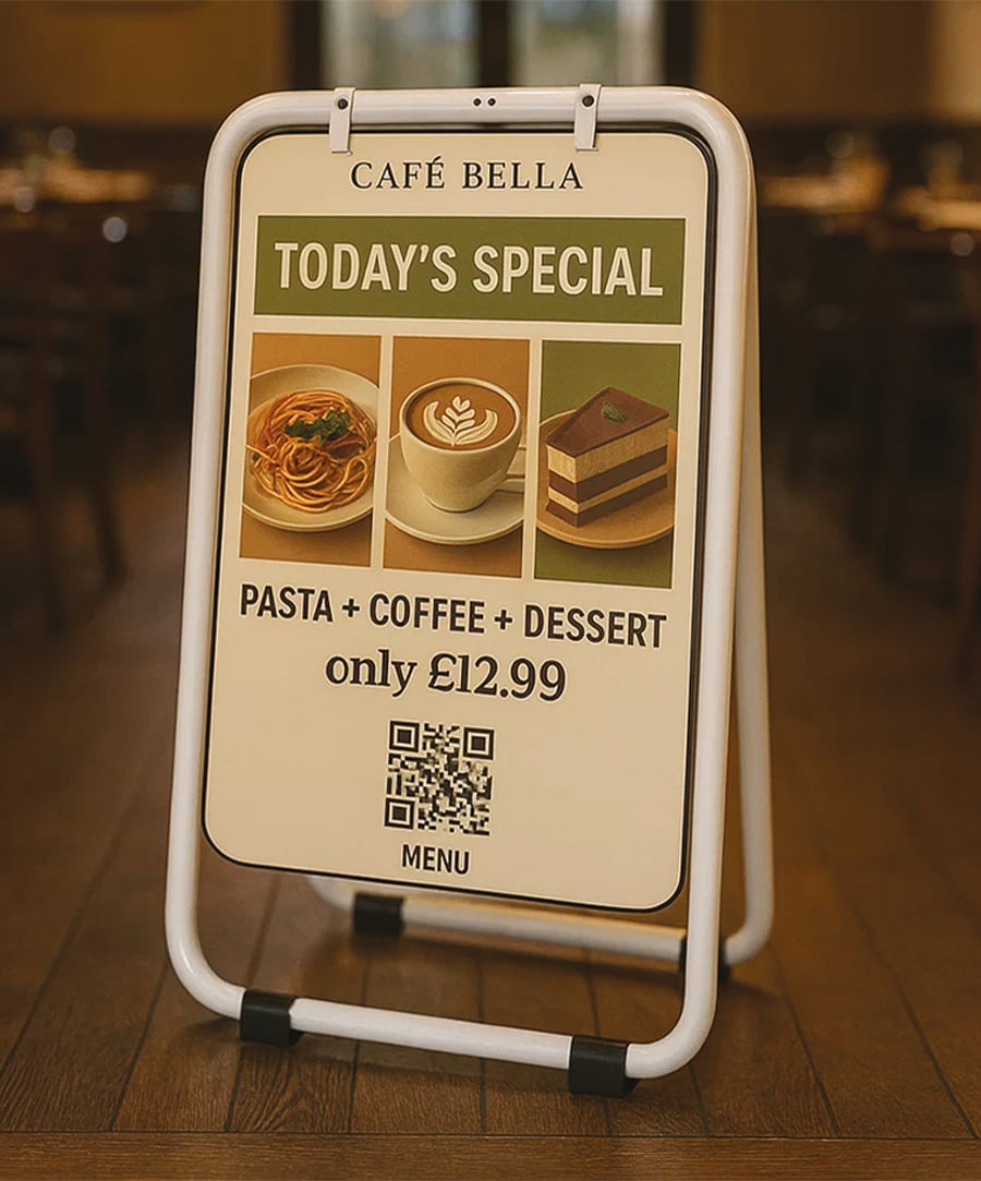 A1 Iron Pavement Swing Sign Printed With Graphics
