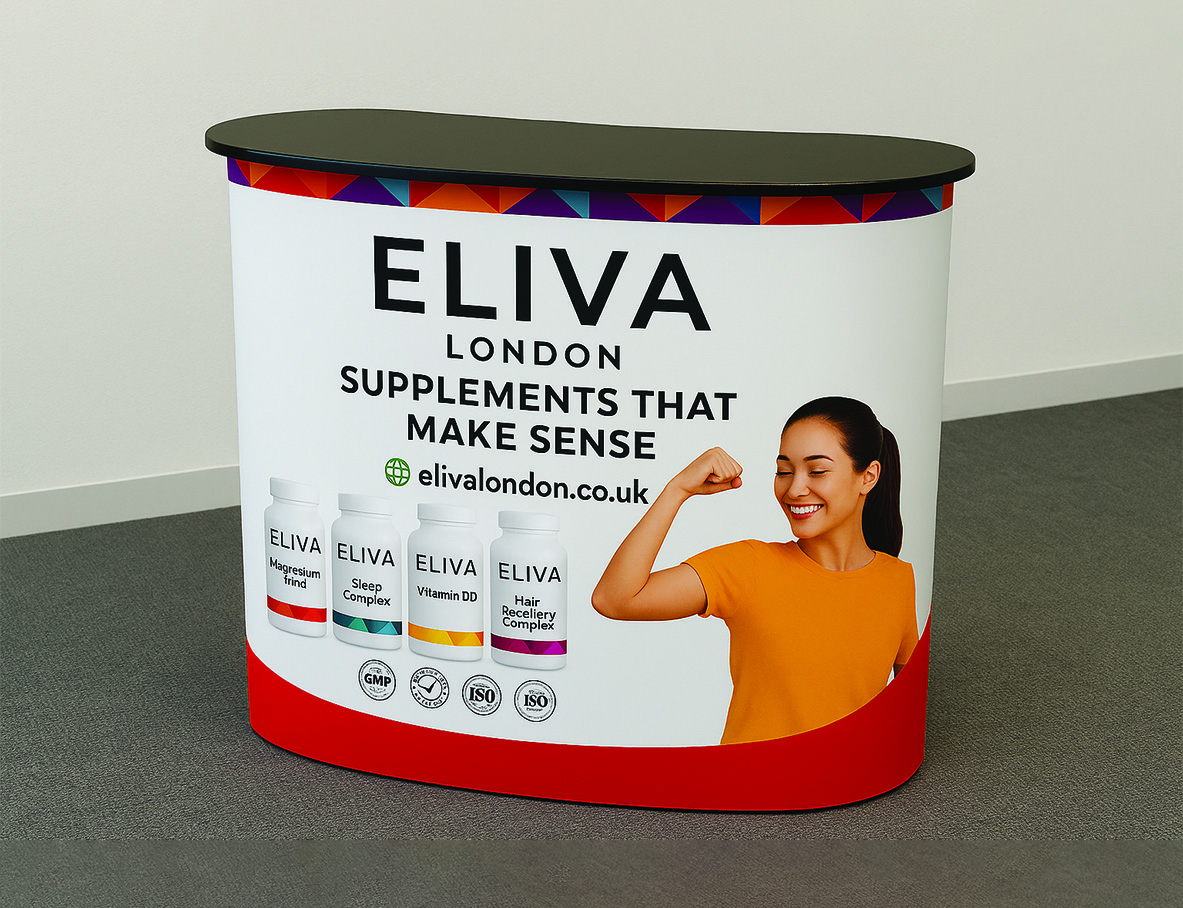 1500mm x 900mm Exhibition Pop Up Counter Desk