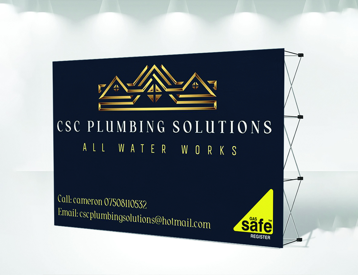 3m x 4m Straight Pop Up Exhibition Backdrop Stand With Printed Fabric Graphics